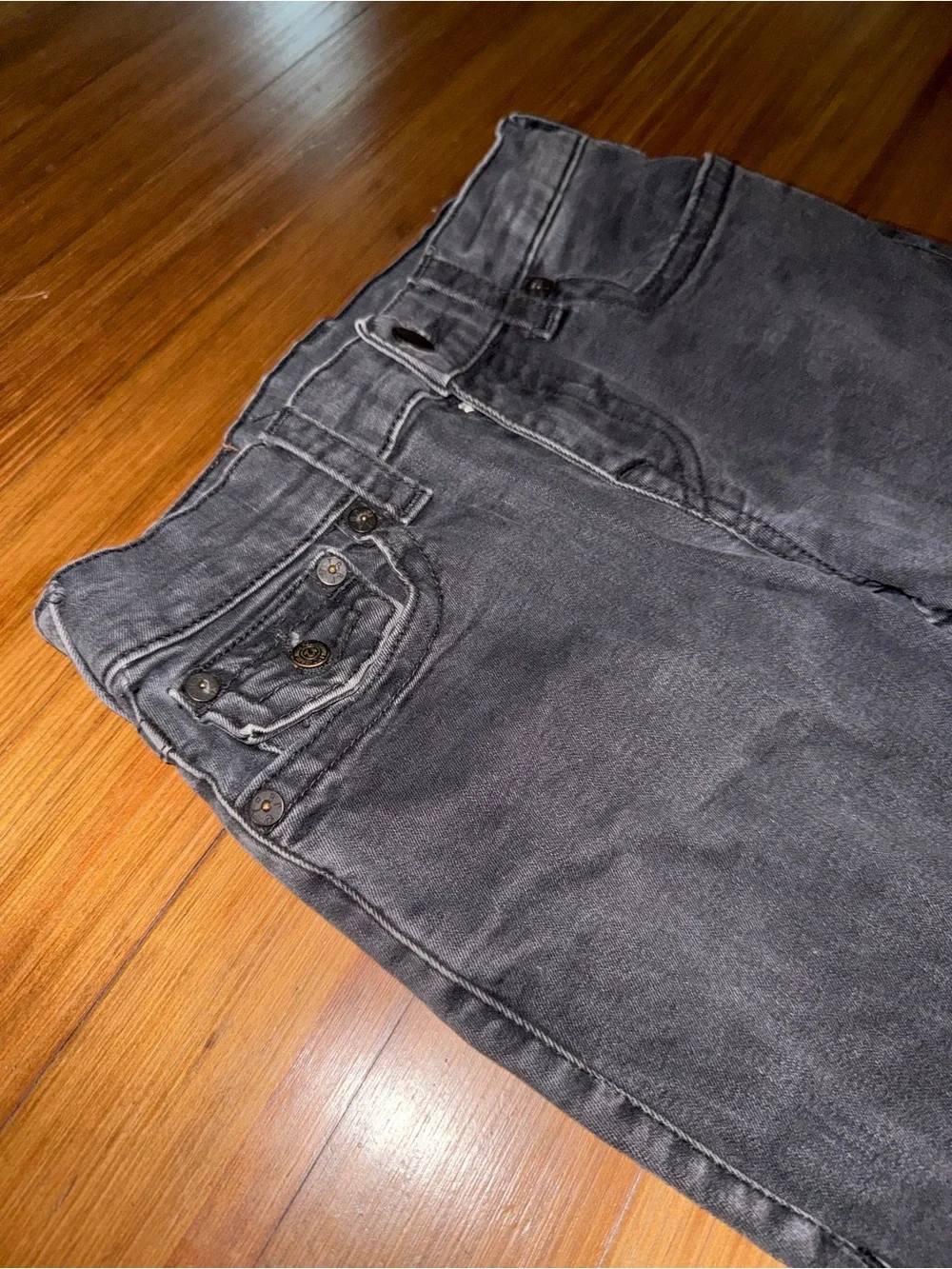 True Religion Rickey Relaxed Straight Men's Jeans Washed Black Sz 28
